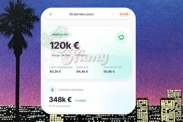Dashboard e-commerce — résultats mensuels